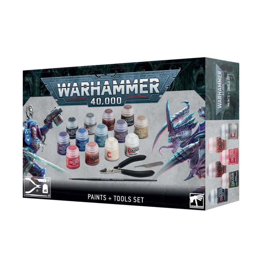 Warhamer 40,000 Paints + Tools Set