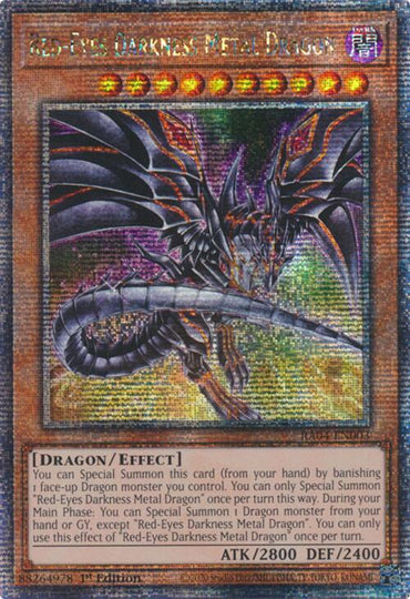 Red-Eyes Darkness Metal Dragon (Alternate Art) [RA04-EN003] Quarter Century Secret Rare