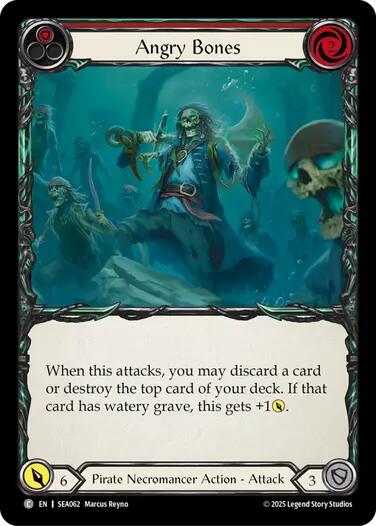 Angry Bones (Red) [SEA062] (High Seas)  Rainbow Foil