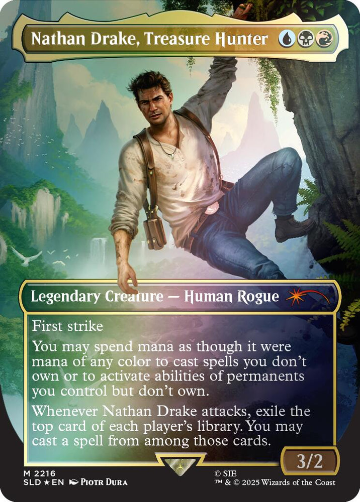 Nathan Drake, Treasure Hunter (Rainbow Foil) [Secret Lair Drop Series]