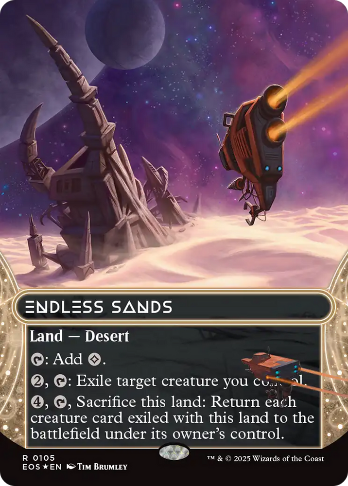 Endless Sands (0105) (Borderless) (Galaxy Foil) [Edge of Eternities: Stellar Sights]