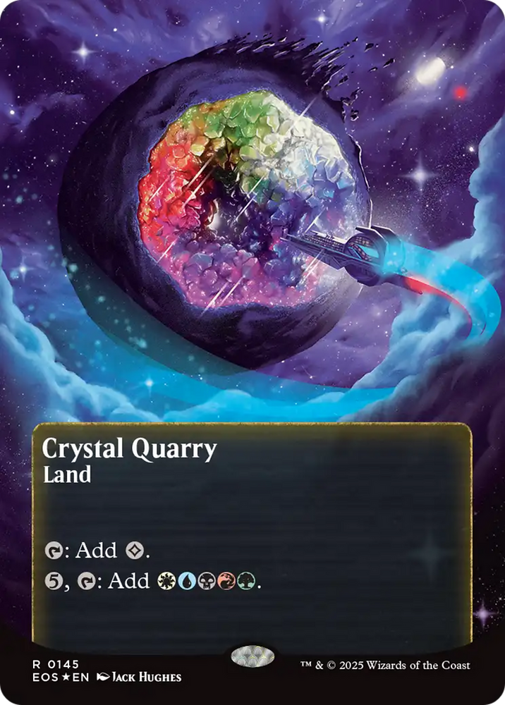 Crystal Quarry (0145) (Borderless) (Galaxy Foil) [Edge of Eternities: Stellar Sights]