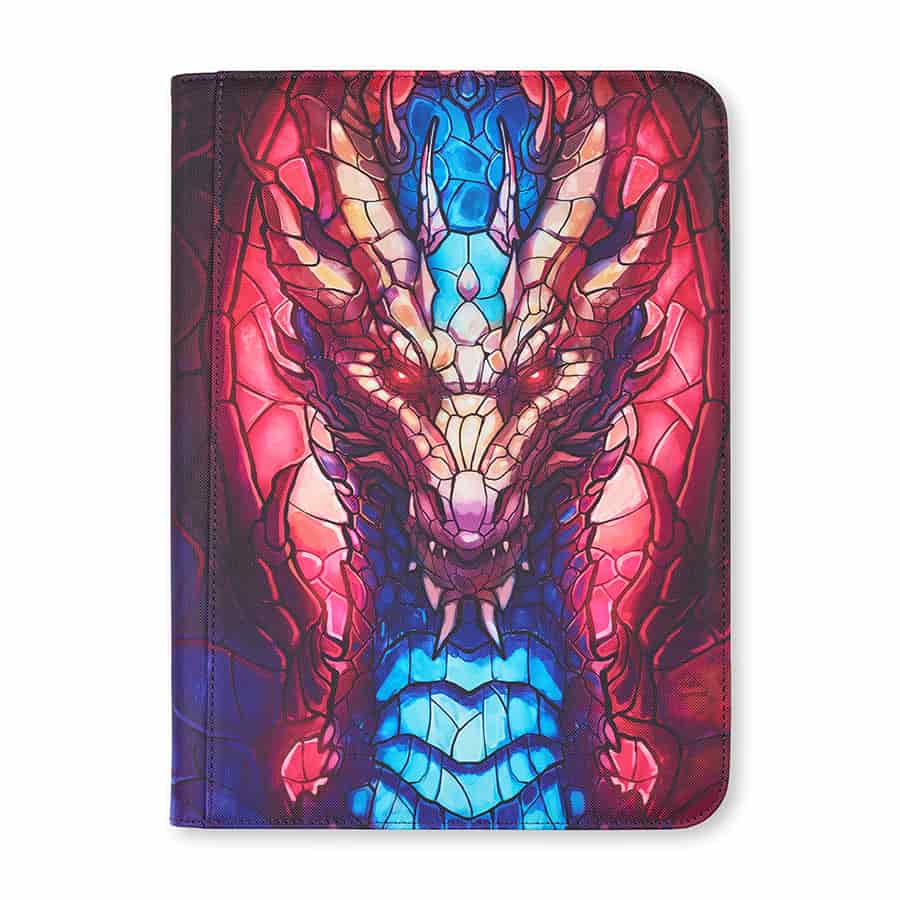 ARCANE FORTRESS: STAINED GLASS: FIRE AND ICE DRAGON 9-POCKET BINDER