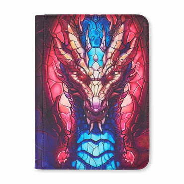 ARCANE FORTRESS: STAINED GLASS: FIRE AND ICE DRAGON 9-POCKET BINDER